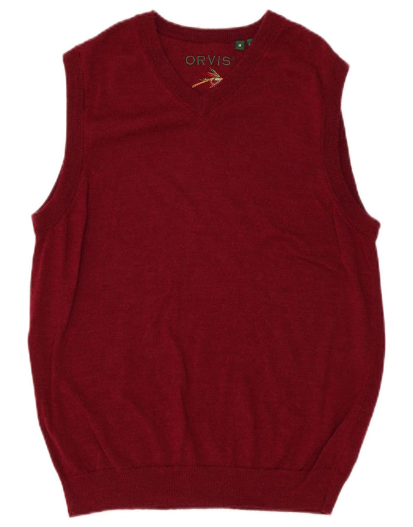 Orvis Mens Vest Tank Top Lână Merinos Burgundy Mediu