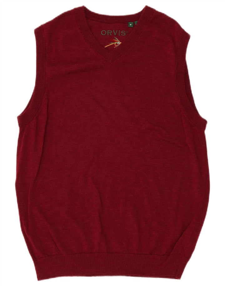 Orvis Mens Vest Tank Top Lână Merinos Burgundy Mediu