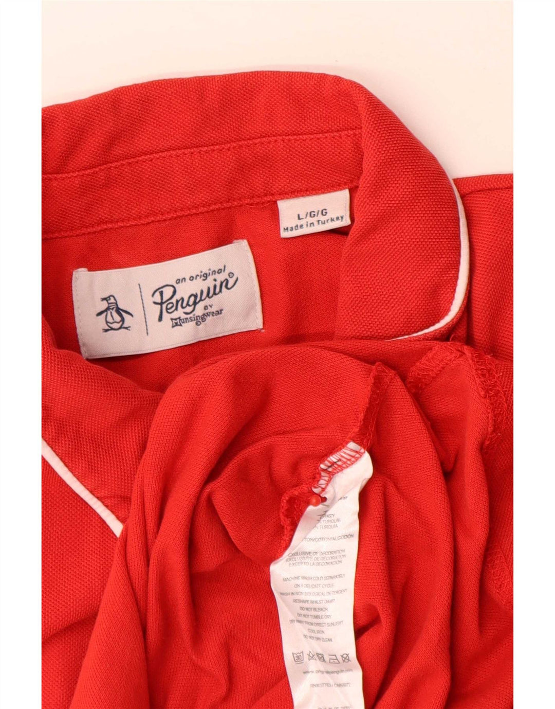 Tricou polo pentru bărbați Penguin, mare, roșu, bumbac