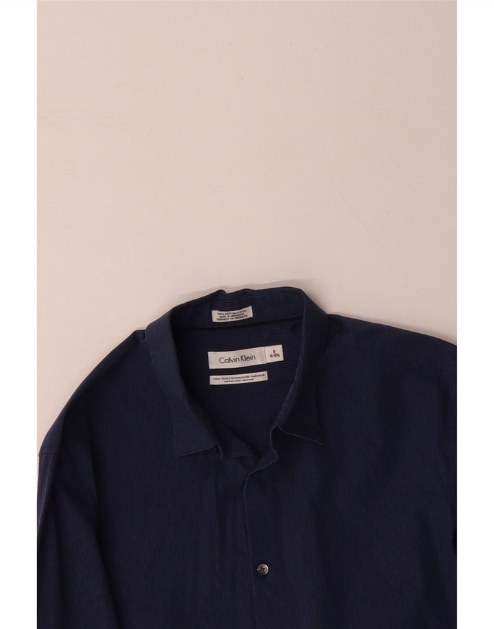 Cămașă pentru bărbați CALVIN KLEIN Mărimea 15 15 1/2 Mediu bleumarin, bumbac cu dungi