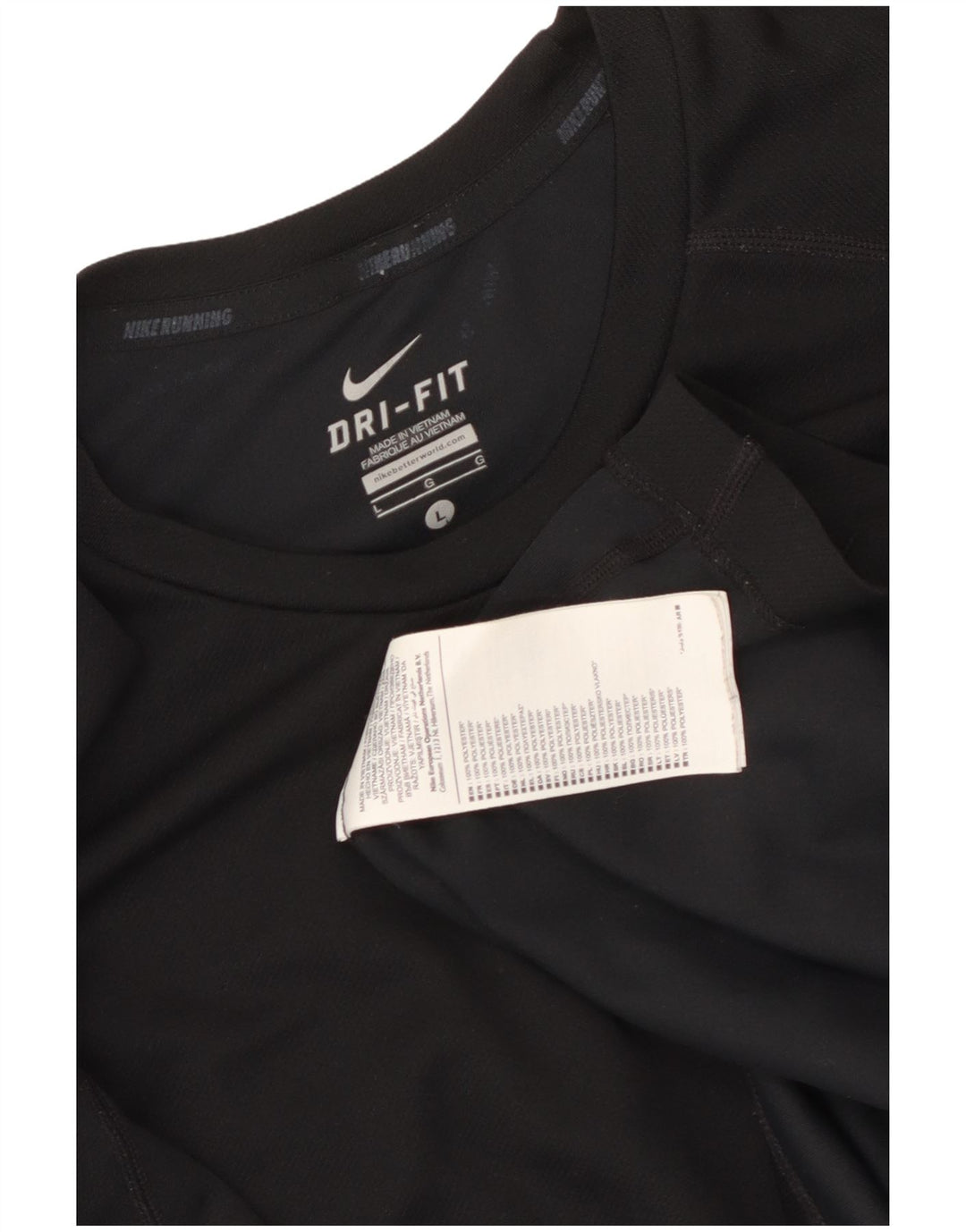 Tricou grafic Nike Dri Fit pentru bărbați Top mare din poliester negru