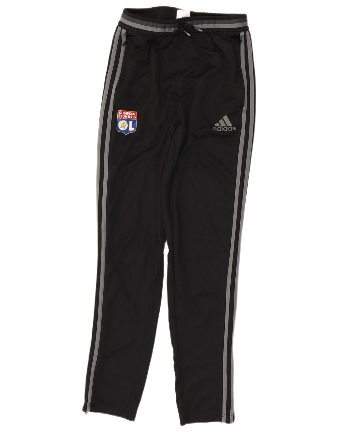 Pantaloni de trening ADIDAS Olympique Lyonnais pentru baieti 13-14 ani negri