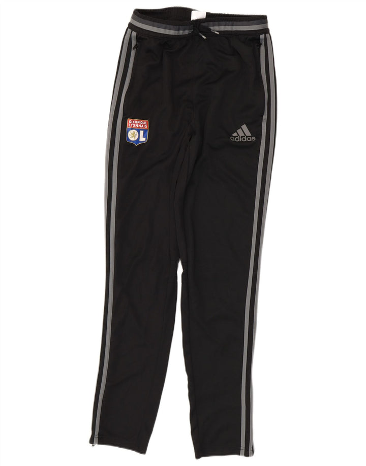 Pantaloni de trening ADIDAS Olympique Lyonnais pentru baieti 13-14 ani negri