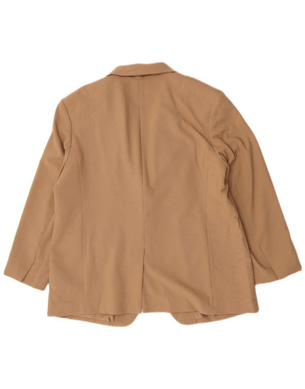 Jachetă pentru femei Marks & Spencer cu 1 nasture, UK 18 XL, poliester bej