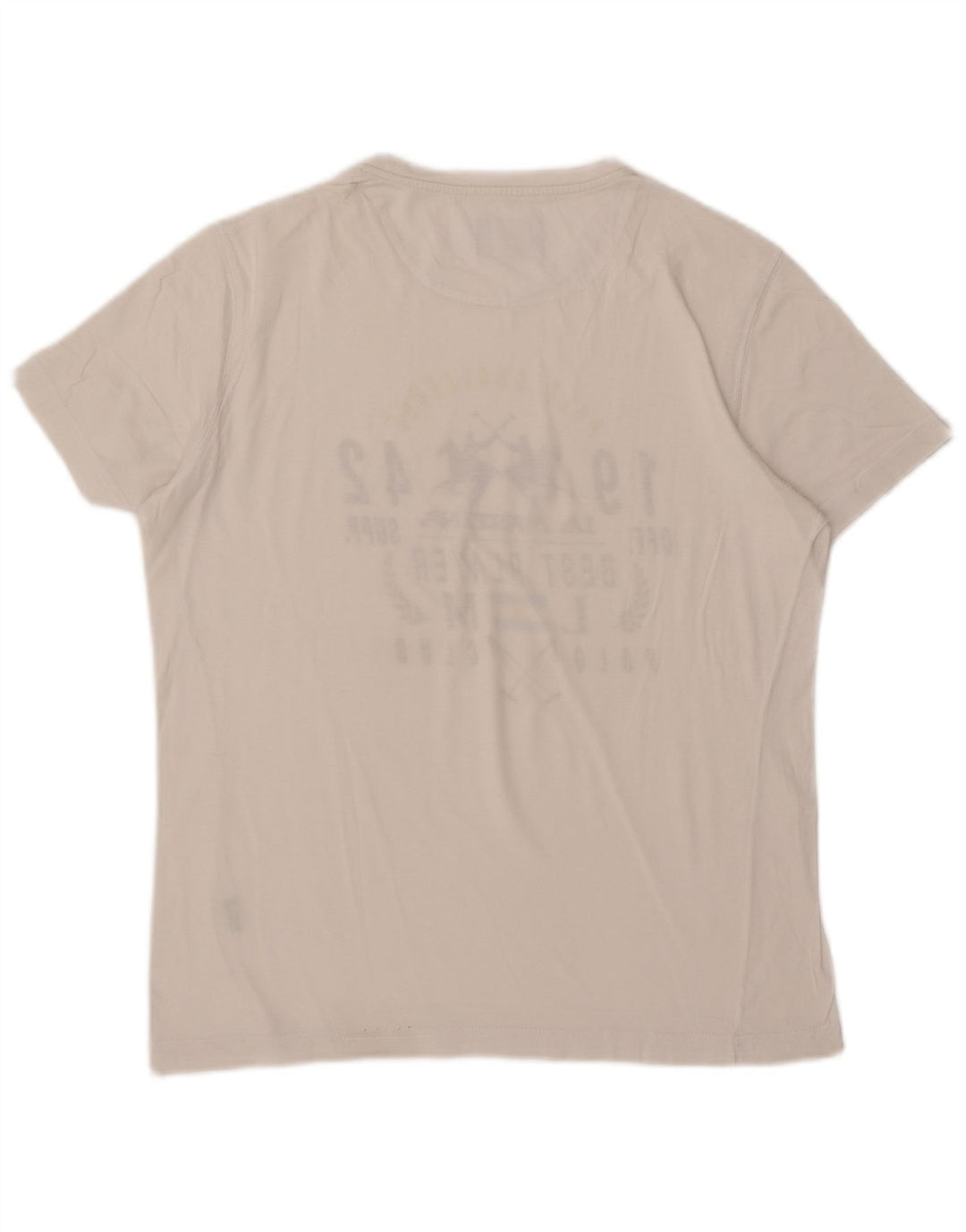 Tricou grafic pentru bărbați La Martina Top Mediu Alb