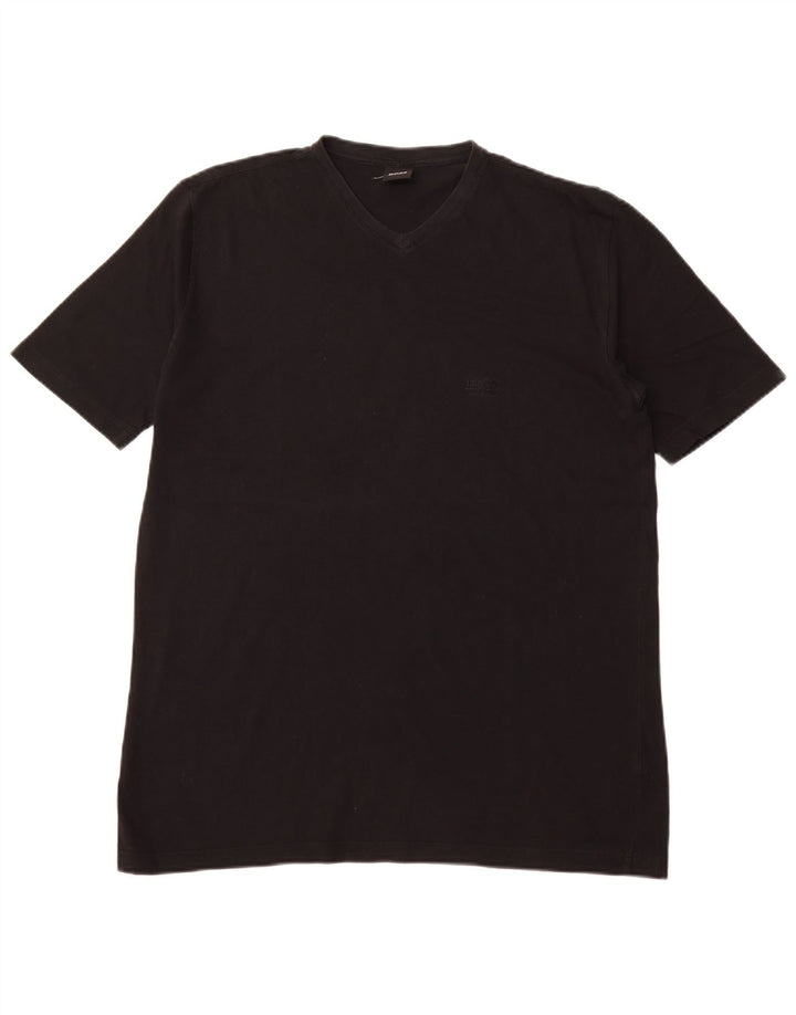 Tricou pentru bărbați HUGO BOSS Top mare din bumbac negru