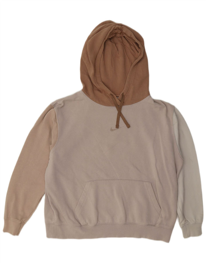 Pulover supradimensionat cu glugă Nike pentru femei UK 14 Medium Multicolor Colorblock