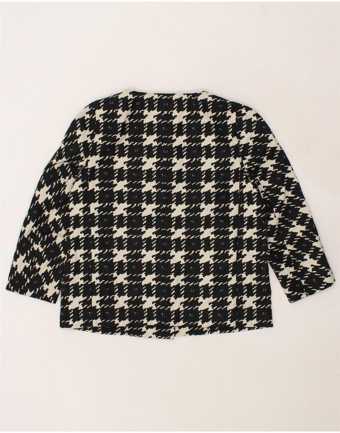 MAX MARA Blazer Jacket pentru femei UK 12 Medium Black Check Poliester