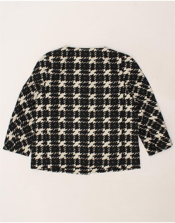 MAX MARA Blazer Jacket pentru femei UK 12 Medium Black Check Poliester
