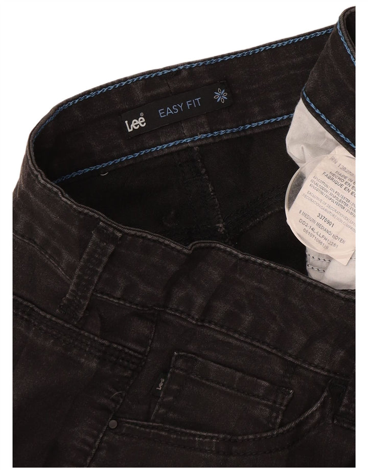 Blugi Capri pentru femei Lee Easy Fit US 8 Medium W28 L21 Bumbac negru