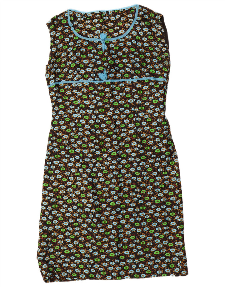 VINTAGE Set 2 piese mâneci 3/4 pentru femei UK 14 Medium Black Floral