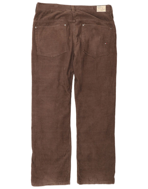 Pantaloni drepti din velur pentru bărbați Tommy Hilfiger L38 L34 bumbac maro