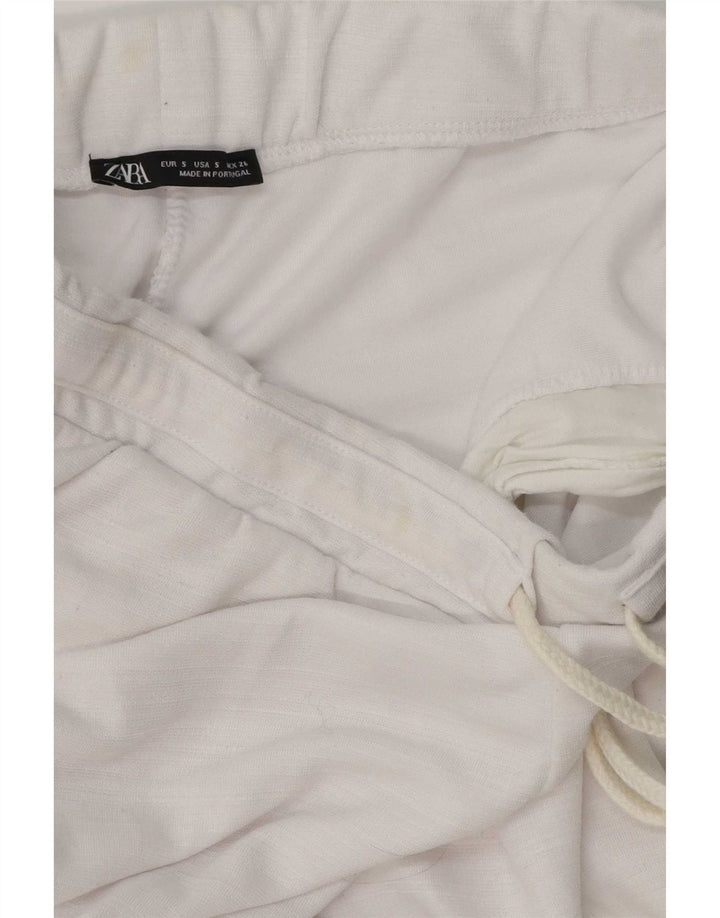 Pantaloni de trening Zara pentru femei UK 10 Small White