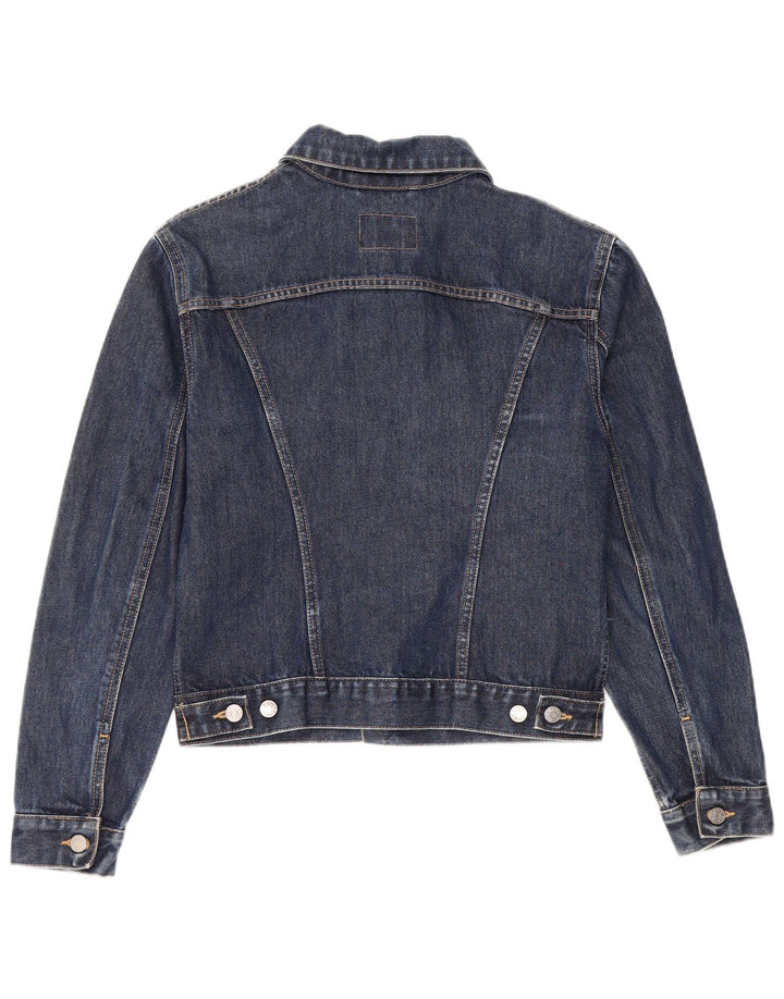 Jachetă de denim crop pentru femei Rifle UK 6 XS Bumbac albastru