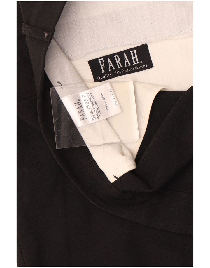 Pantaloni chino conici pentru bărbați FARAH L42 L31 Poliester negru