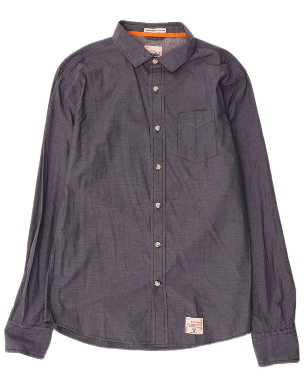 Cămașă pentru bărbați Superdry XL Bumbac bleumarin