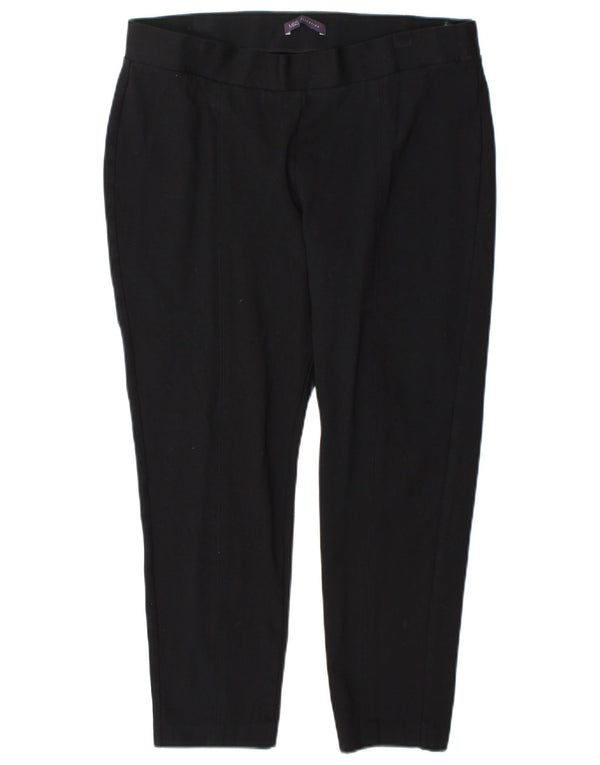 Pantaloni tăiați pentru femei Marks & Spencer UK 16 Large W34 L25 Negru