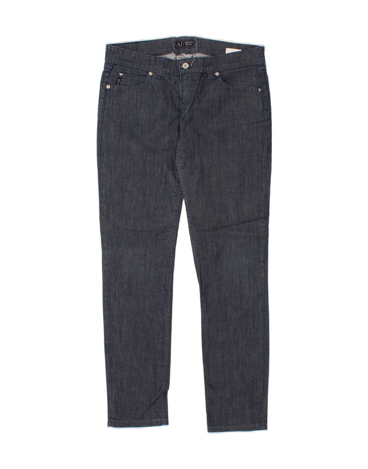 ARMANI Womens Slim Jeans W28 L31 Navy Blue Cotton Vintage Armani and Second-Hand Armani from Messina Hembry 