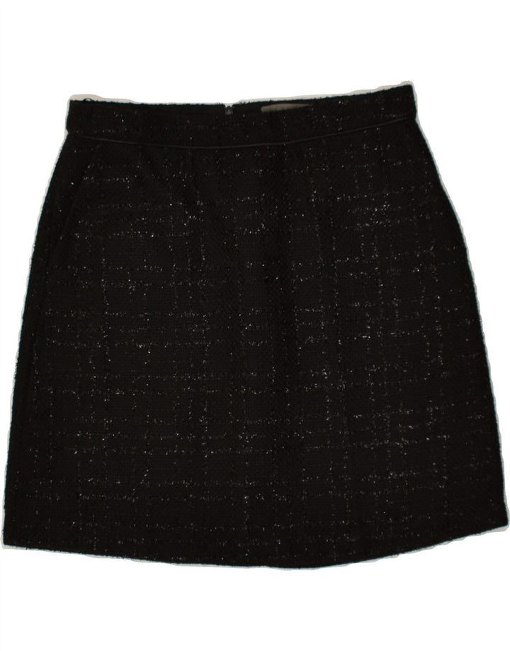OASIS Womens Straight Skirt US 10 Large W30  Black Check Polyester | Vintage Oasis | Thrift | Second-Hand Oasis | Used Clothing | Messina Hembry 
