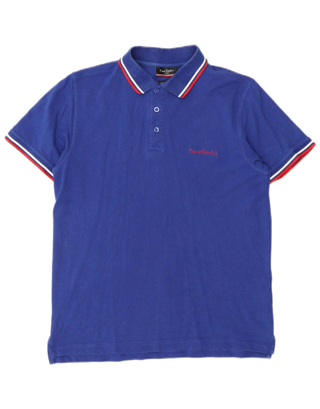 Cămașă polo pentru bărbați Pierre Cardin, cu formă normală, din bumbac albastru mic