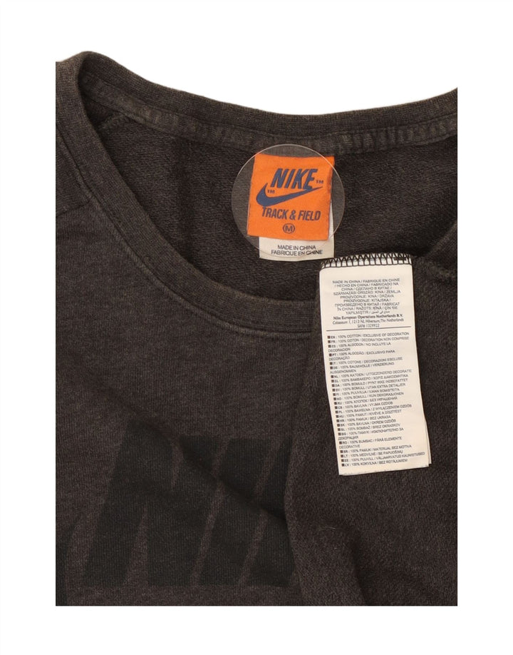 Hanorac grafic pentru bărbați Nike Pulover, bumbac, gri mediu