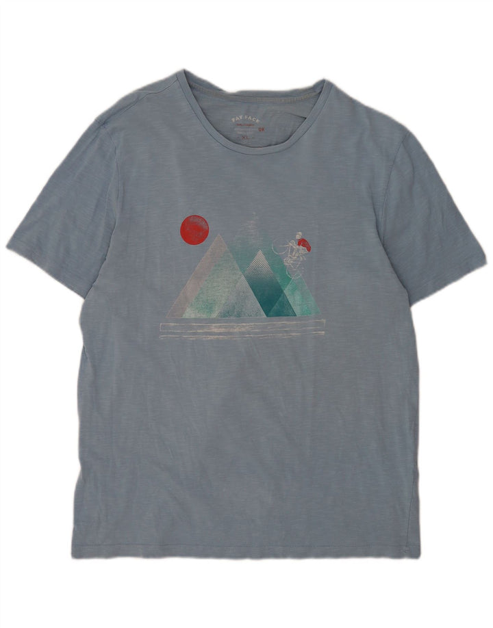 Tricou grafic pentru bărbați Fat Face Top XL Bumbac albastru