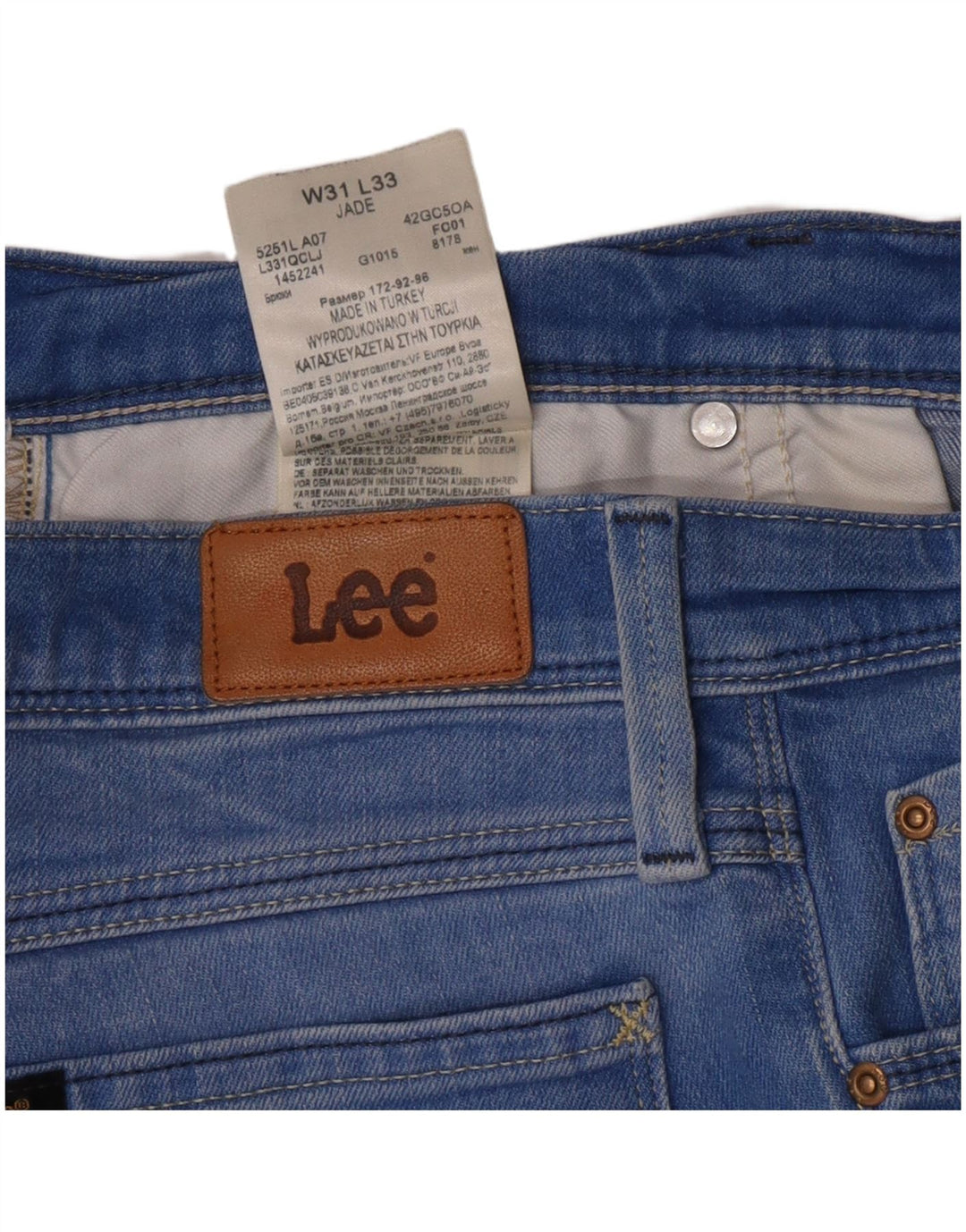 Blugi Lee Jade Slim pentru femei W31 L31 Bumbac albastru