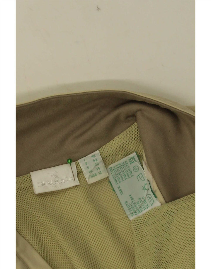 Jachetă de trening Diadora pentru femei UK 14, mare, bej, poliester color bloc