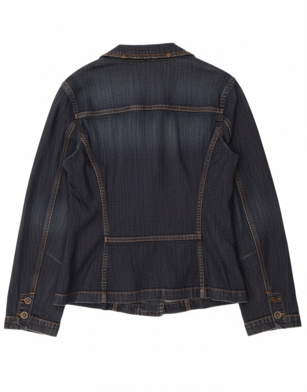 Jachetă OLSEN pentru femei din denim cu 2 nasturi, UK 14, bumbac albastru mediu