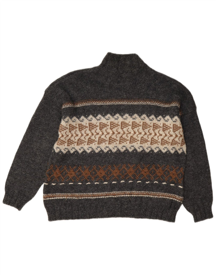 Pulover cu gât țestoasă pentru femei Sisley UK 16 mare, gri, geometric