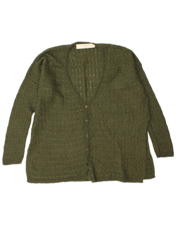 Pulover cardigan supradimensionat pentru femei Zara UK 14 verde mediu