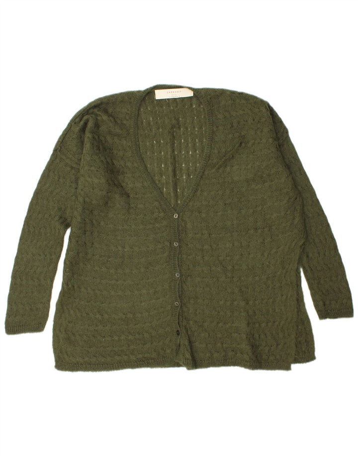 Pulover cardigan supradimensionat pentru femei Zara UK 14 verde mediu
