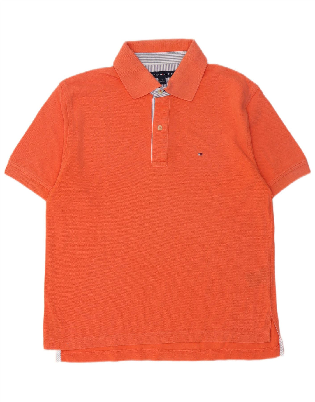 Tricou polo TOMMY HILFIGER pentru bărbați, bumbac portocaliu mediu