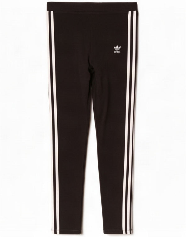 Adidas Womens Leggings UK 12 Medium Black Cotton