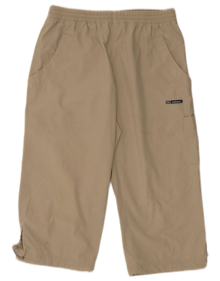 Pantaloni de trening Adidas Cargo Capri pentru bărbați, poliester, bej, mic