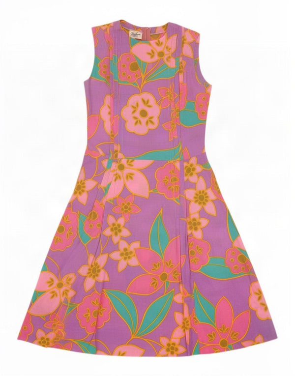 Rochie A-Line fără mâneci pentru femei Luisa Spagnoli UK 12 Mov mediu Floral