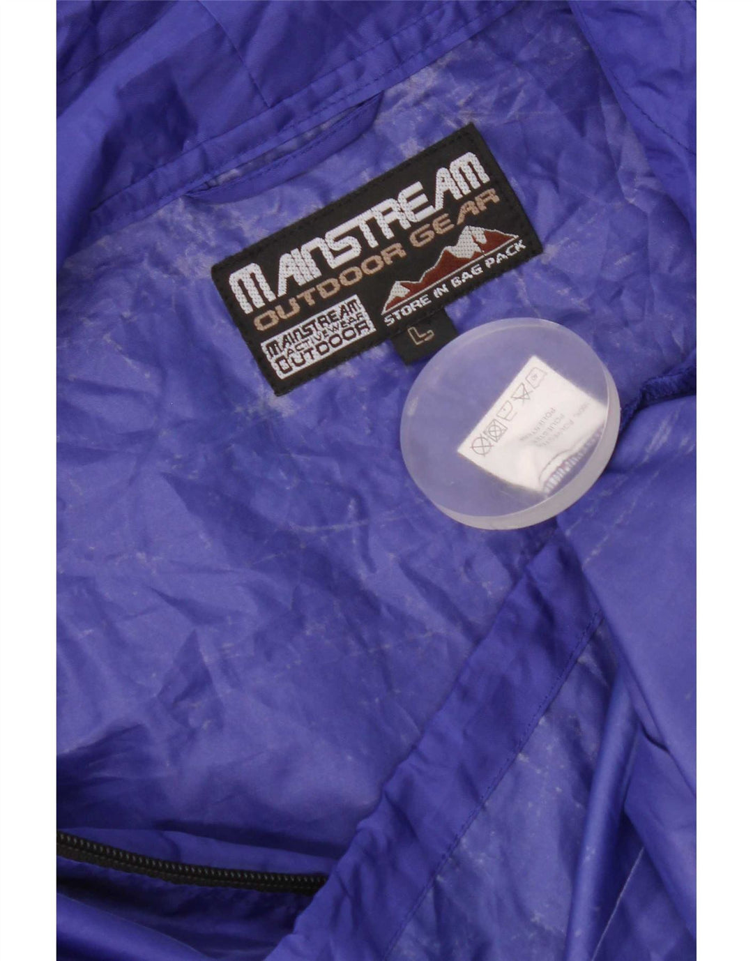 Jachetă de ploaie vintage cu glugă pentru bărbați UK 40 Poliester violet mare