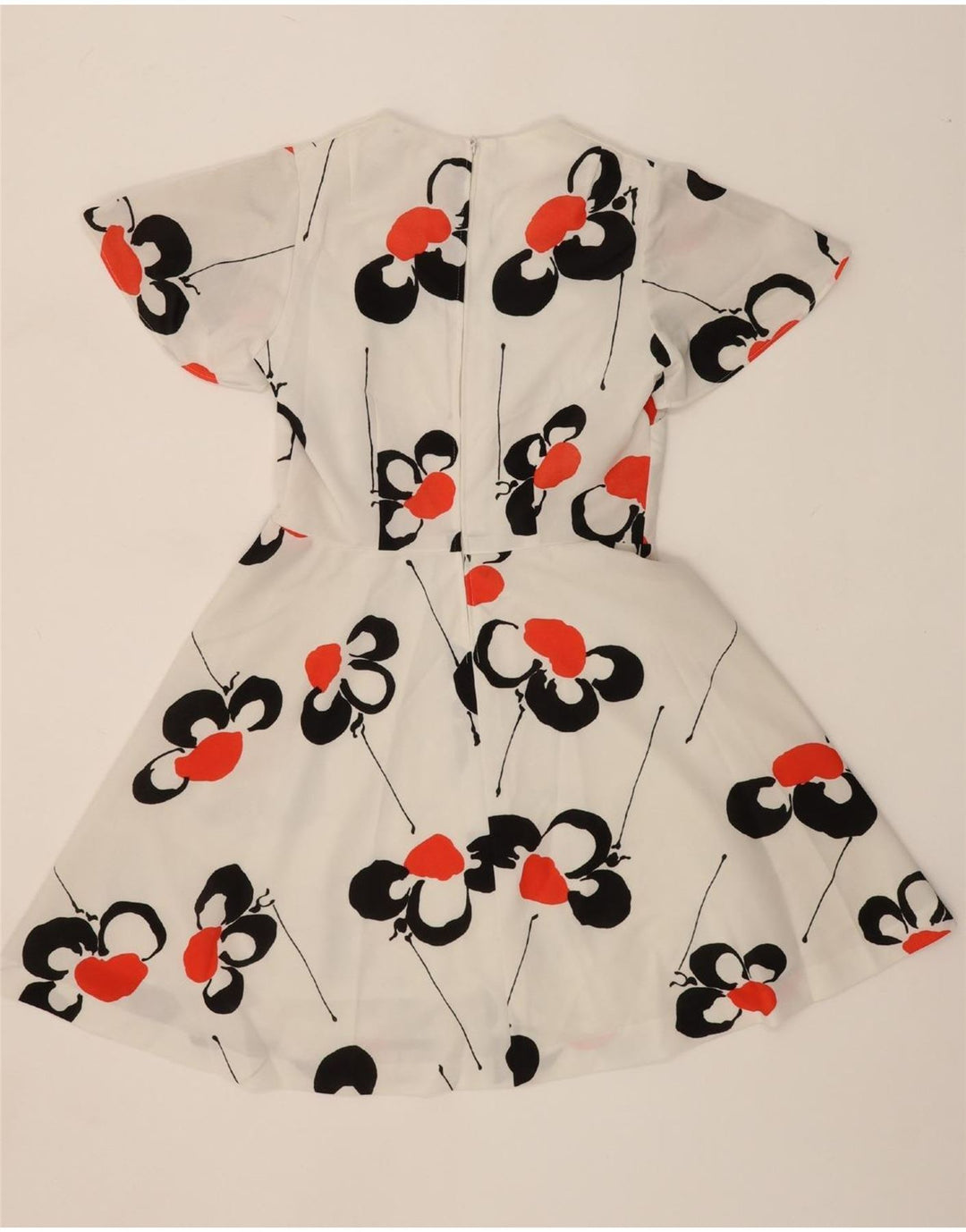 DIOLEN LOFT Womens A-Line Dress IT 42 Medium White Floral Polyester Vintage Diolen Loft and Second-Hand Diolen Loft from Messina Hembry 