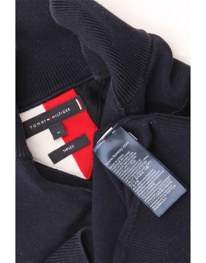 Pulover pentru bărbați Tommy Hilfiger, cu fermoar, cu gât, mediu, bleumarin, color block