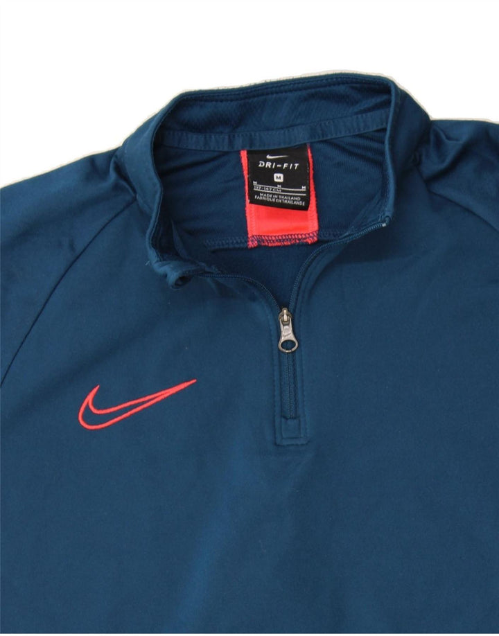 NIKE Boys Pullover Tracksuit Top 10-11 Years Medium Navy Blue Colourblock Vintage Nike and Second-Hand Nike from Messina Hembry 