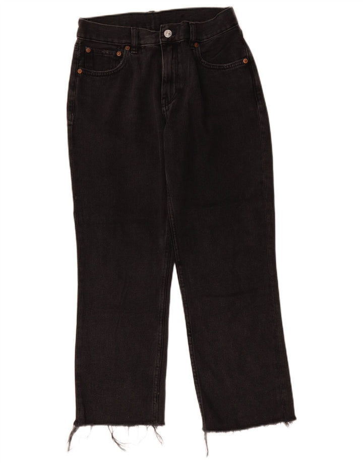 Blugi drepți de damă vintage W30 L25 bumbac negru
