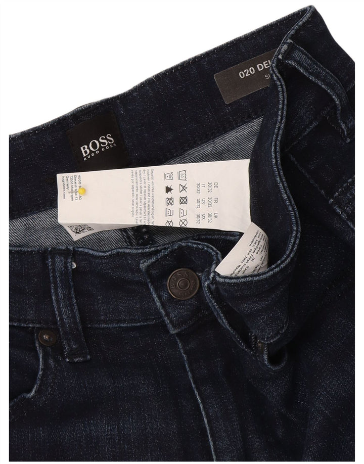 Blugi pentru bărbați Hugo Boss Stretch Slim W30 L32 Bumbac bleumarin