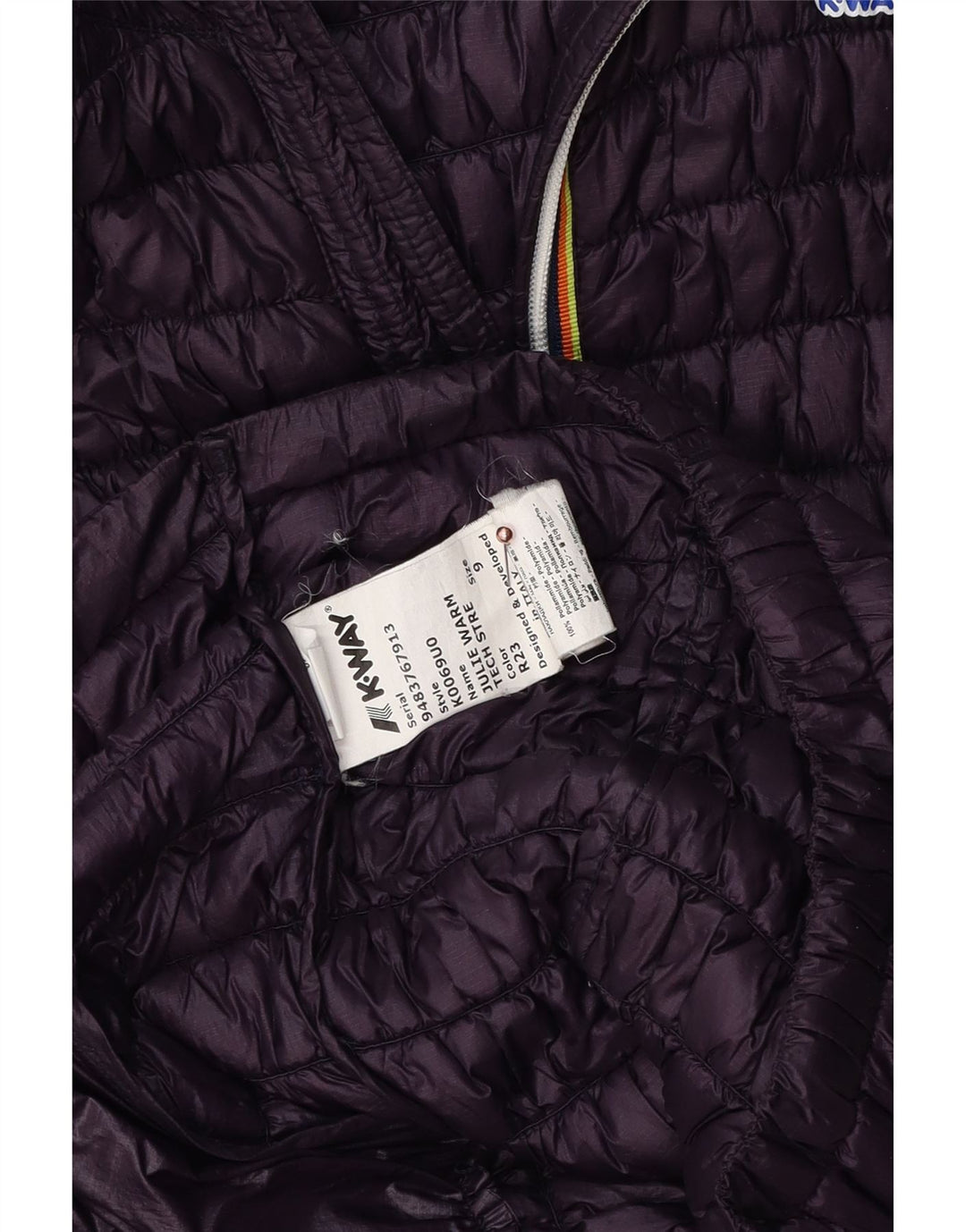 Jachetă căptușită cu glugă pentru femei K-WAY US 9 Poliester violet mediu