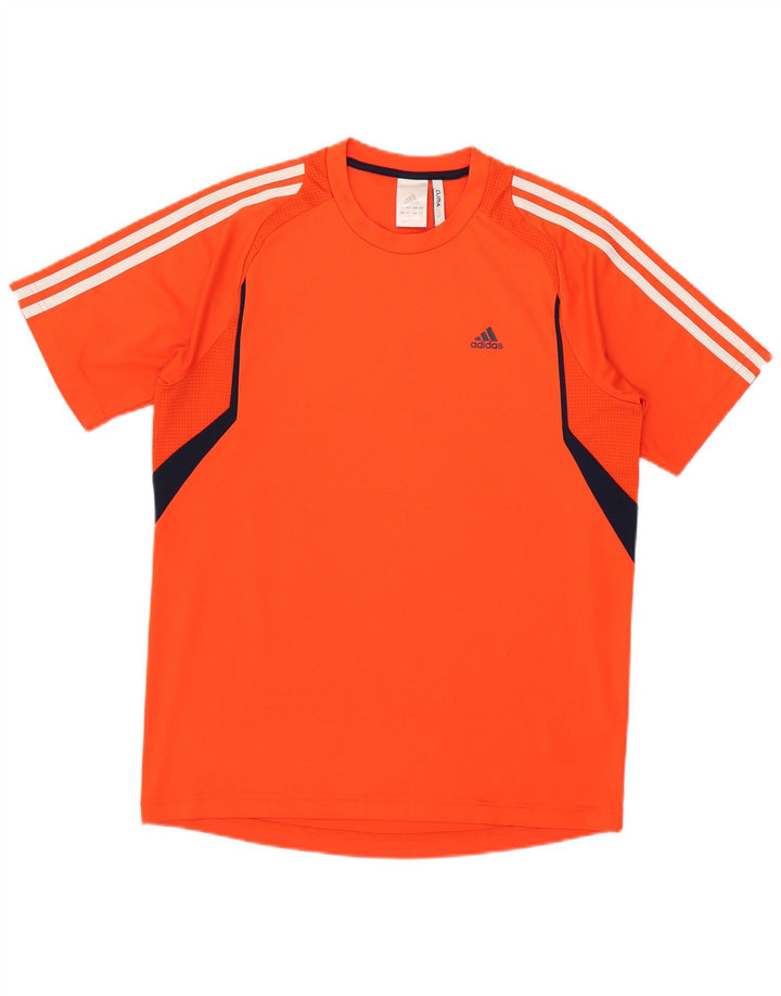 Tricou Adidas Climalite pentru bărbați Top Mediu Portocaliu Poliester Colorblock