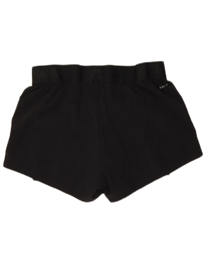 Pantaloni scurți sport Nike Dri Fit pentru femei UK 10, poliester negru mic
