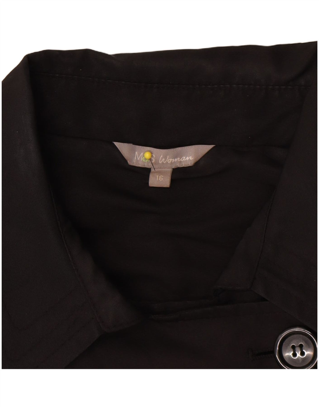 Trench pentru femei Marks & Spencer UK 16 Poliester negru mare