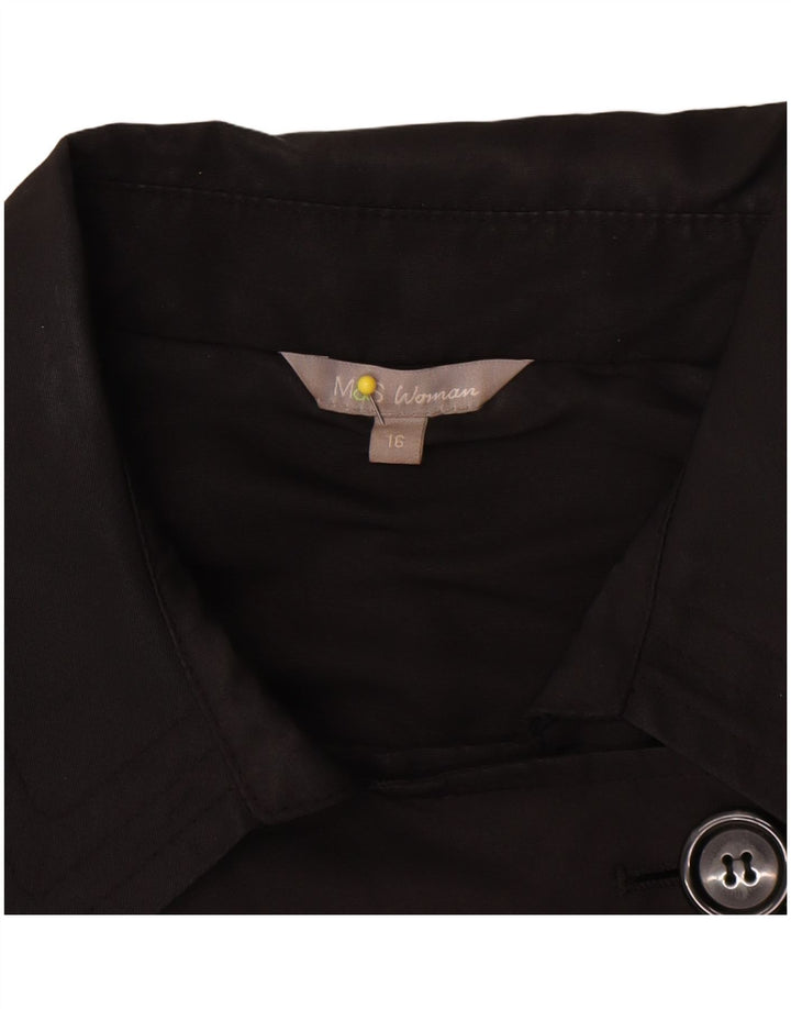 Trench pentru femei Marks & Spencer UK 16 Poliester negru mare