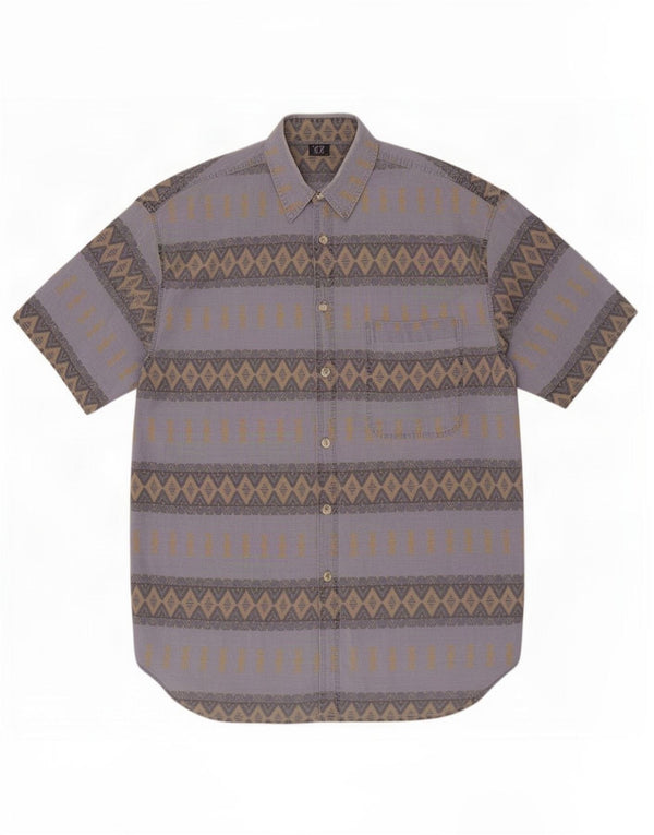 Cămașă cu mânecă scurtă pentru bărbați C & A Mărimea 43/44 XL Bumbac geometric albastru