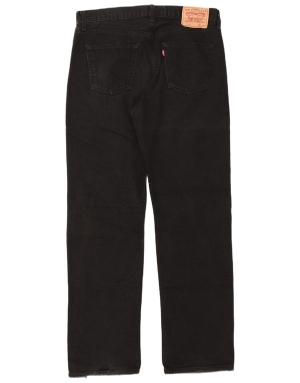 Blugi drepti pentru bărbați Levi's 751 W34 L32 bumbac negru