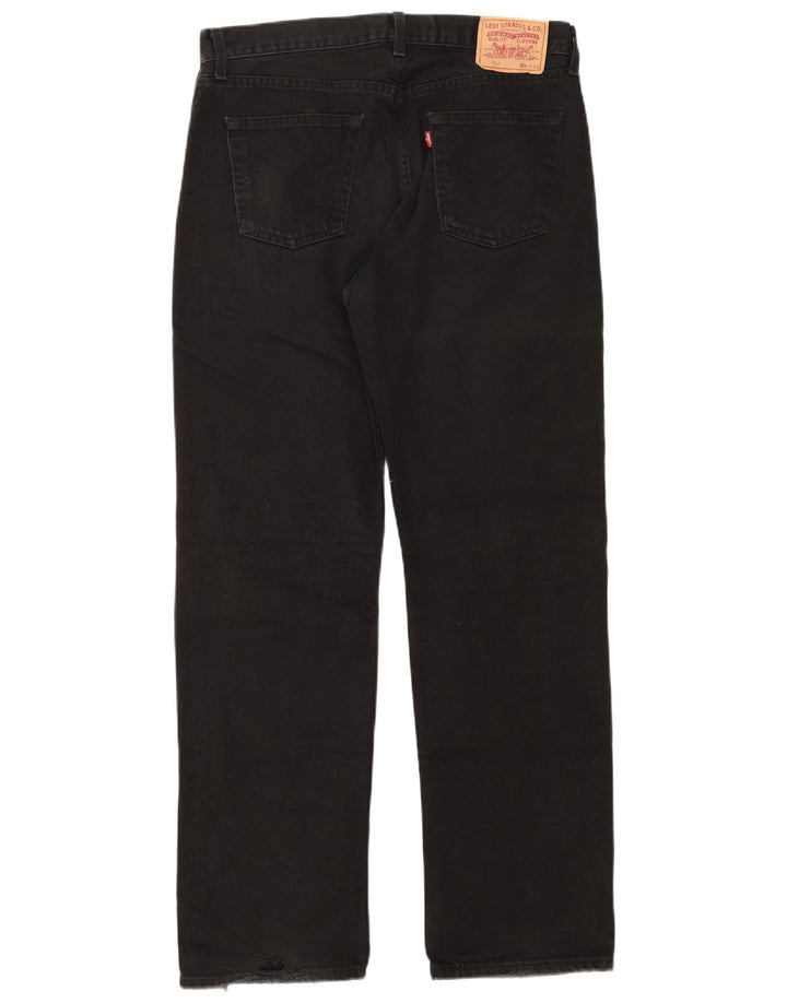 Blugi drepti pentru bărbați Levi's 751 W34 L32 bumbac negru